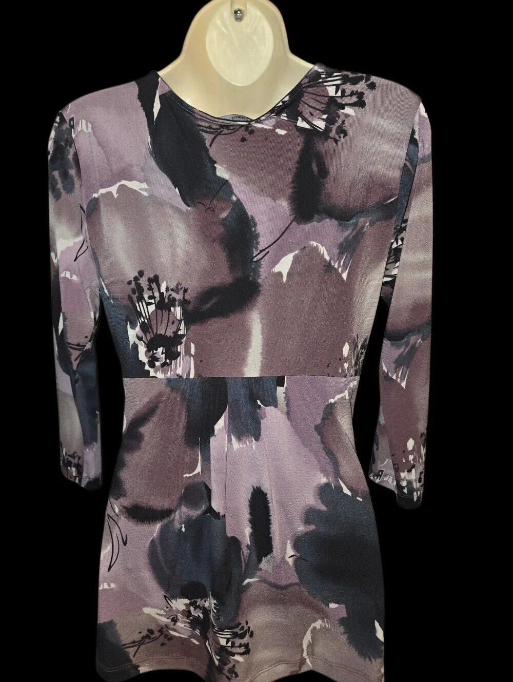 Slimpact Y2k Babydoll Purple 3/4sleeve Blouse, Small, Whimsy Fairy Office